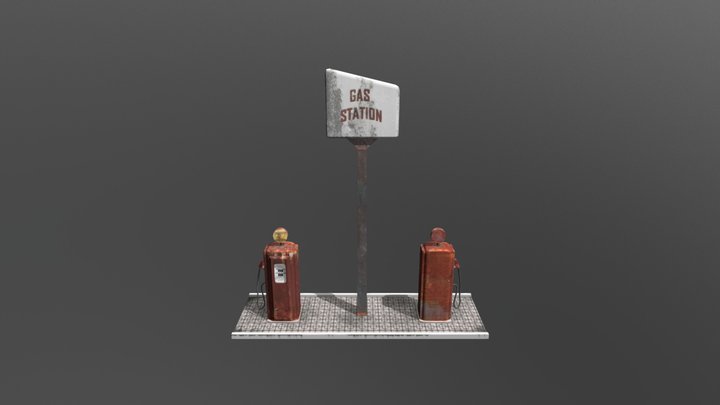Gas Station 3D Model