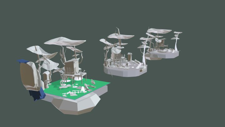 Eco House - Diorama and house blockouts 3D Model