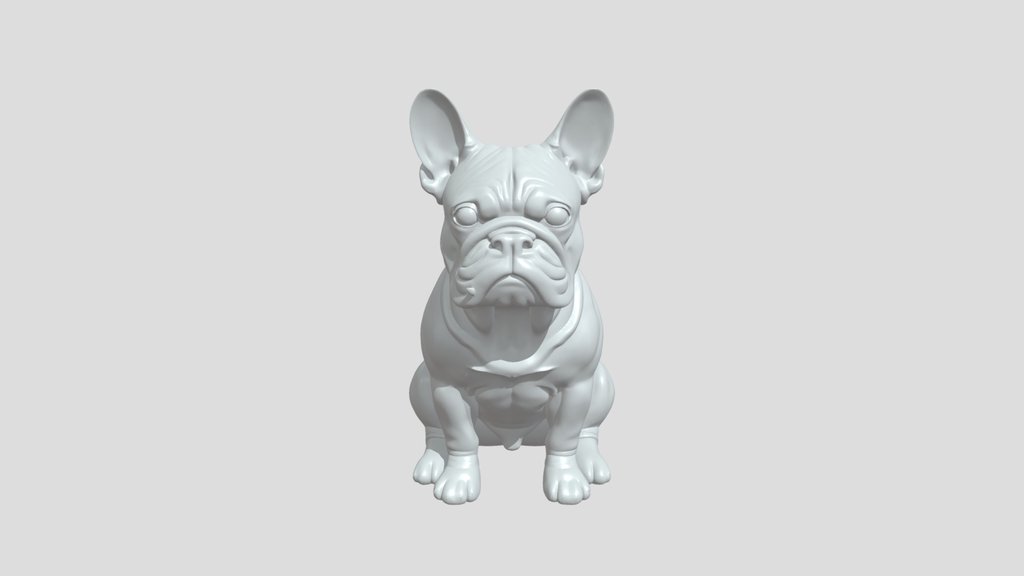 A sitting French Bulldog sculpture