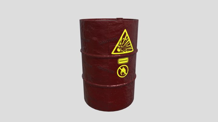 Explosive Barrel 3D Model