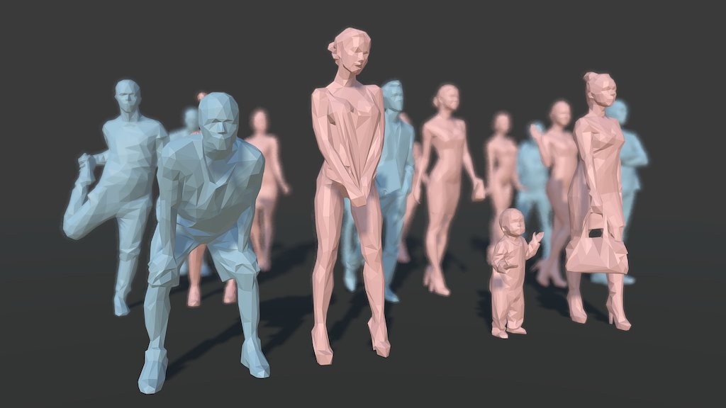 Lowpoly Stylized People
