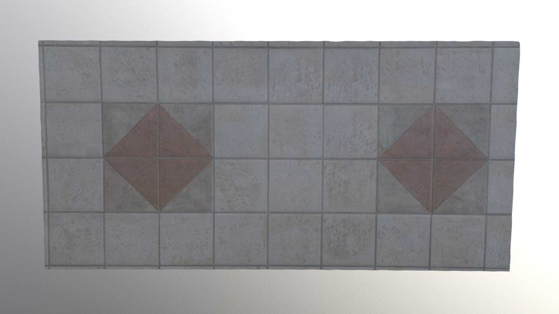 Tiled Floor Diamond Squares