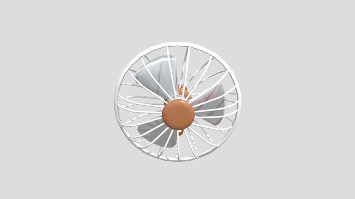 Lowpoly Fan 3D Model