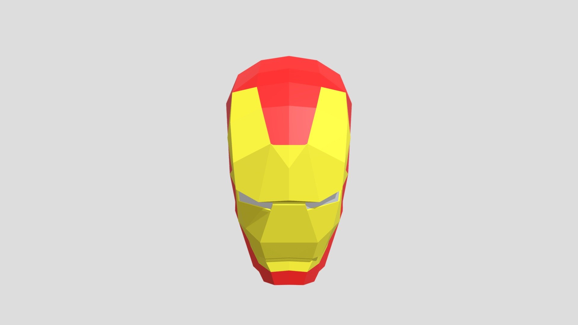 Casco Low Poly Iron Man - 3D model by LAntoniomohe [3f56749] - Sketchfab