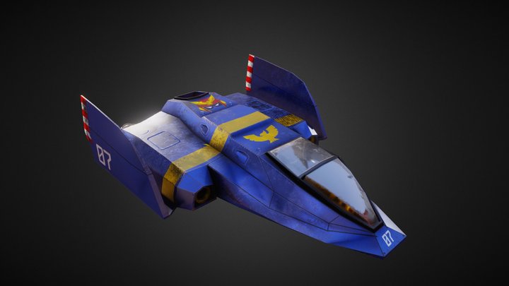 Blue Falcon - Wombo Combo - FZERO 3D Model