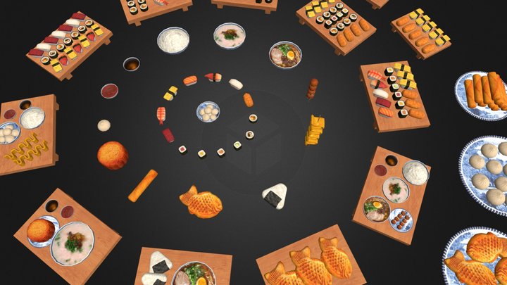 Asian Food Heaven 3D Model
