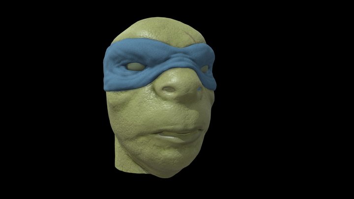 Ninja Turtles Leonardo Head Sculpt 3D Model