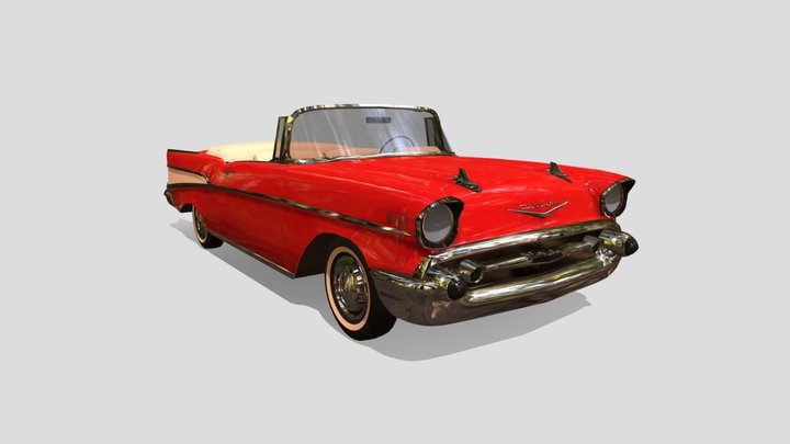 1957 Chevrolet Bel Air Cabriolet 3D Model
