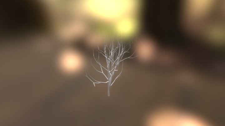 Tree 7 Black Oak Preset Blender MP 3D Model