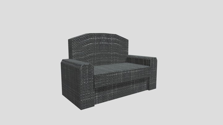 Lowpoly Couch 3D Model