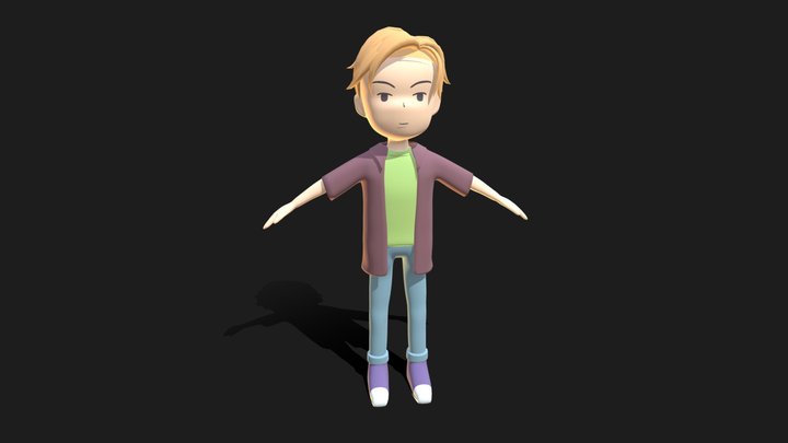 Stylized Male Character Model 3D Model