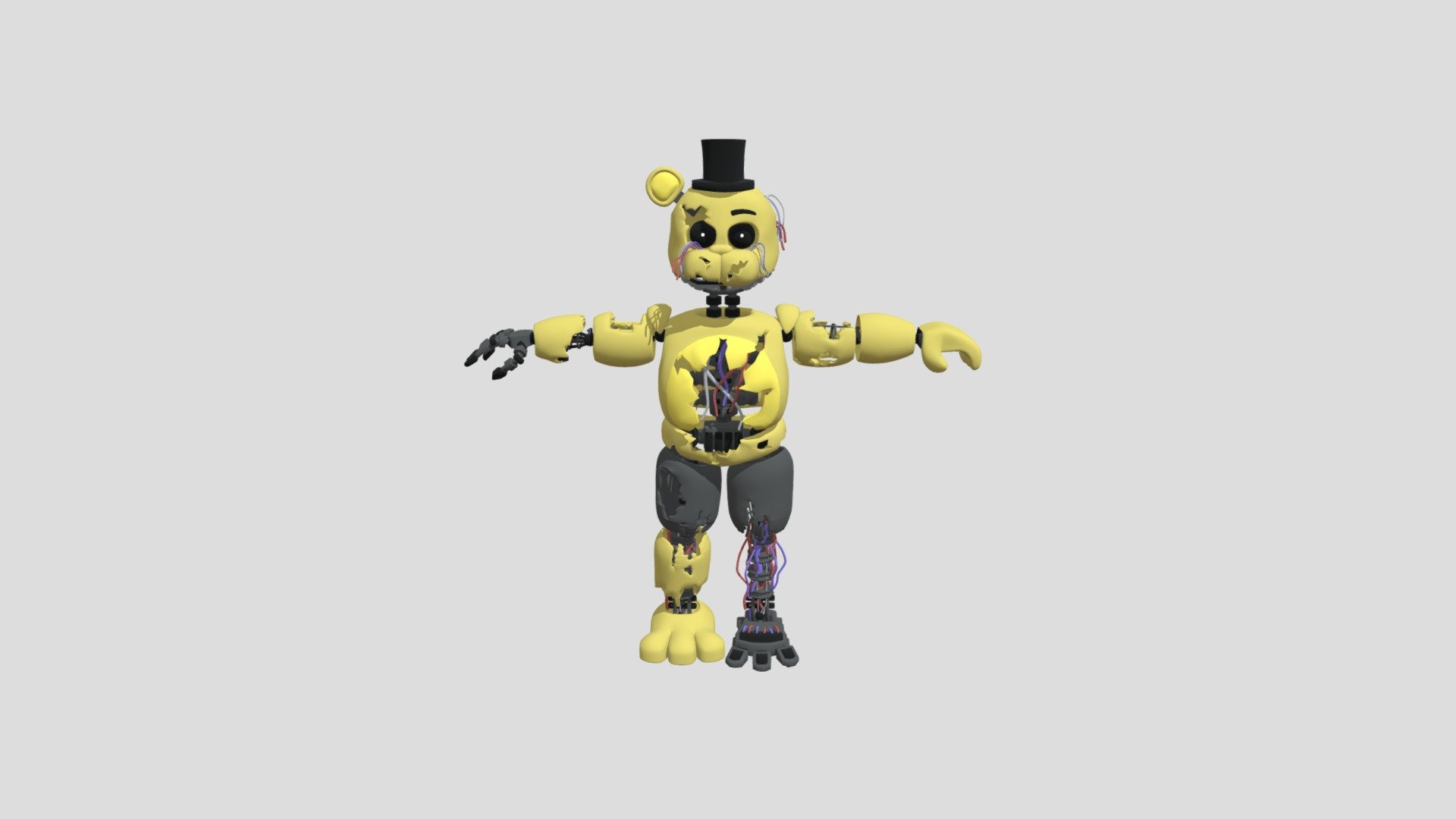 shattered Golden Freddy fnaf 2 - Download Free 3D model by NachiG ...
