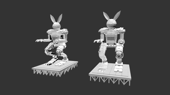 Bad Bunny Final Render 3D Model