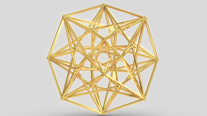 Metatrons Compass 50mm X 1mm 3D Model