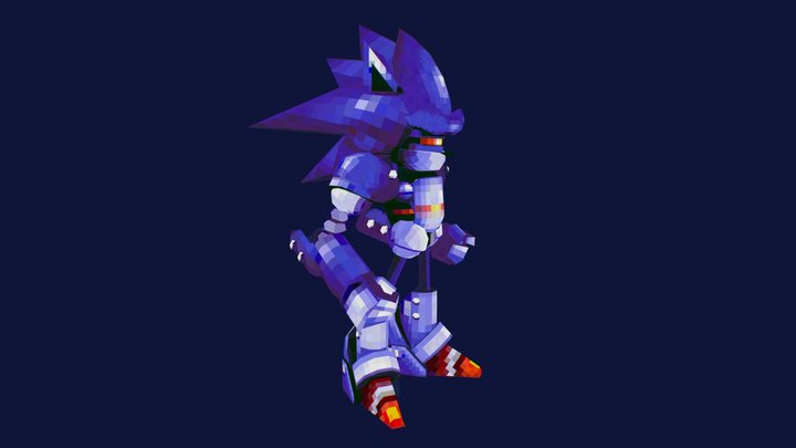 Mecha Sonic 3D Model