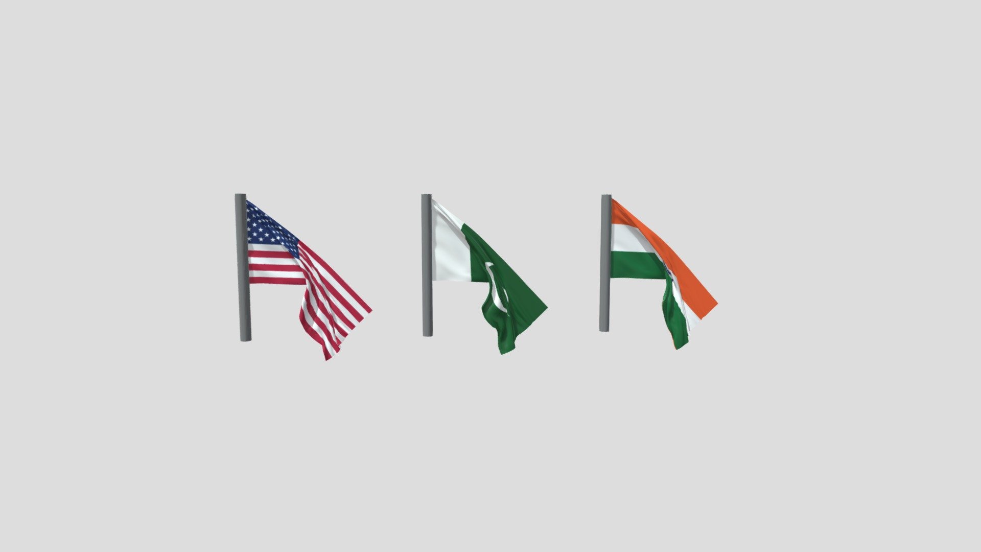 Flags - Download Free 3D model by Akinremi [3f5febe] - Sketchfab