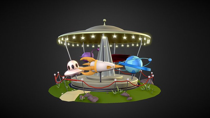 Space Carousel 3D Model