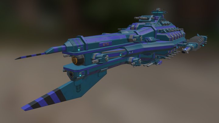 Einstein class battleship (BS S3) 3D Model