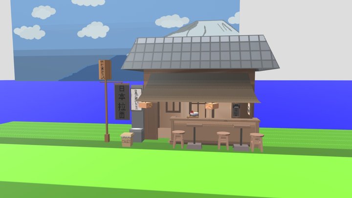 ramen pixel style 3D Model
