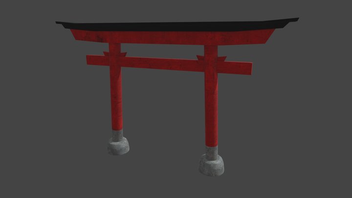 Simple Torii Gate 3D Model