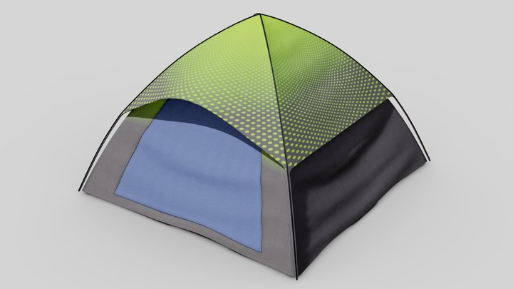 Modern Camping Tent 3D Model