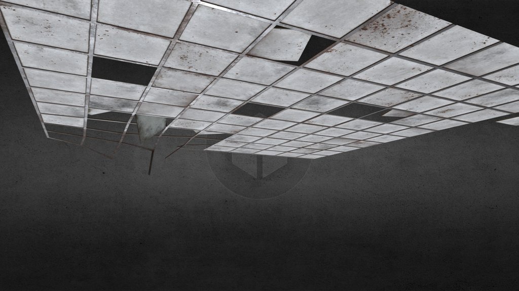 abandoned office ceiling