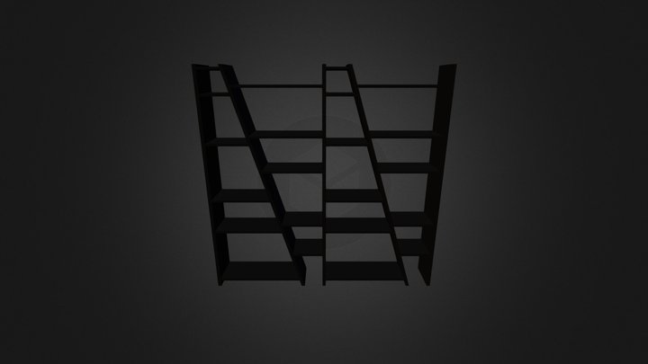 Bookcase 3D-006 3D Model