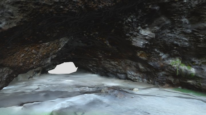 Long Beach Sea Cave, NZ 3D Model