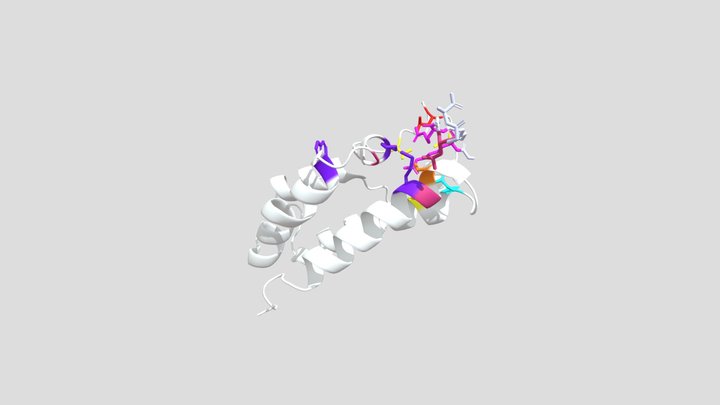 BD1 binding to diacetylated histone tails 3D Model