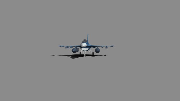 F-2 Japanese Fighter Modeling 3D Model