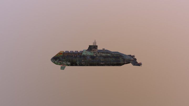 Red Alert 2 Soviet Submarine 3D Model