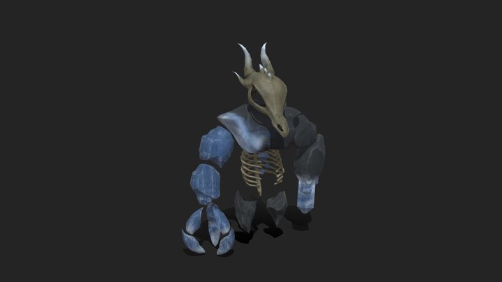 Ice and Rock Golem 3D Model