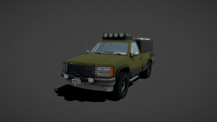 Off-Road Chevrolet Pickup Truck C1500 (On Fab) 3D Model