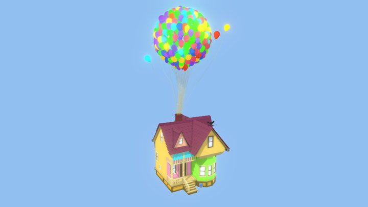 Flying Up House 3D Model