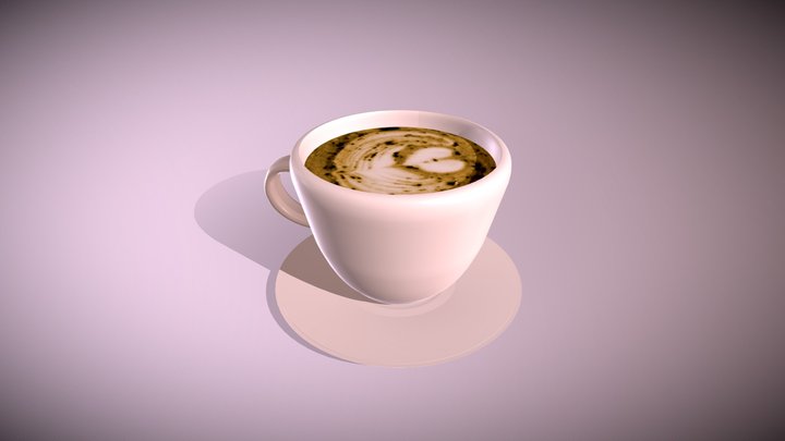 Coffee Mug with Plate 3D Model