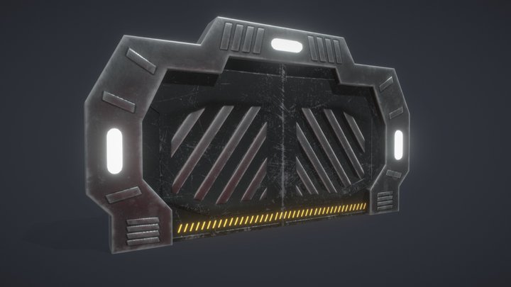 Sci-Fi Door 3D Model