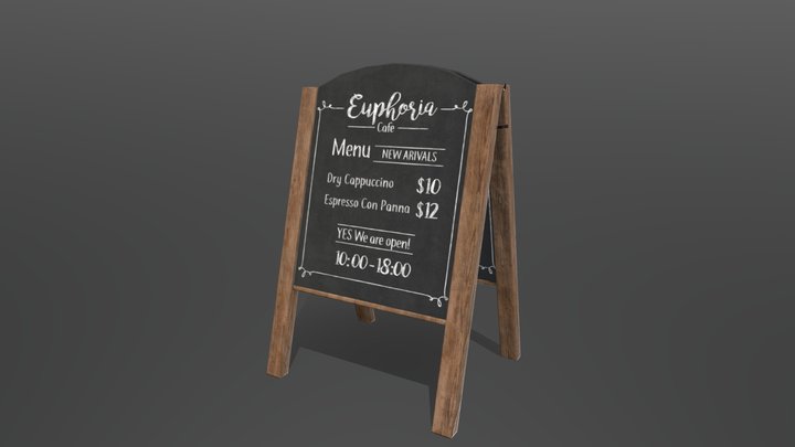 Menu board 3D Model