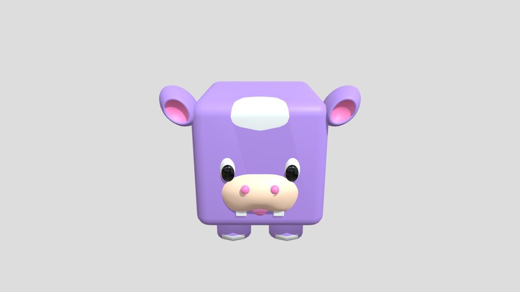 Purple Hippo Cube