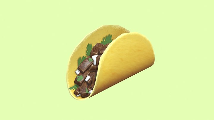 🌮 Taco emoji (Low poly) 3D Model