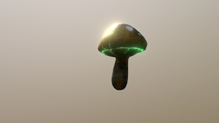 Yellow Mushroom 3D Model