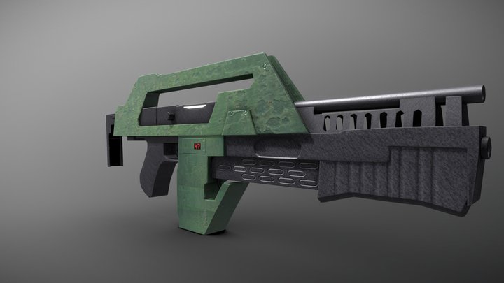Plasma Rifle Alien Inspired 3D Model