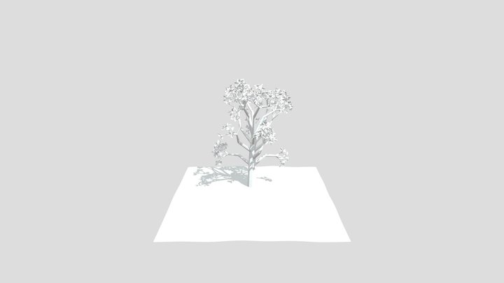 Low Poly Autumn Oak Tree