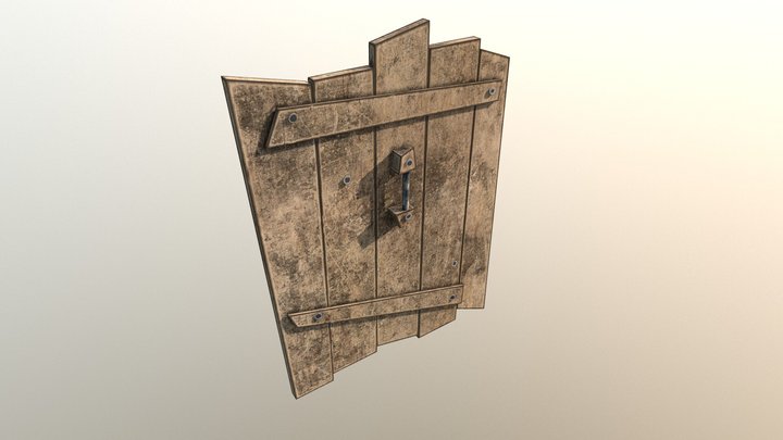 Wood Old Shield 3D Model