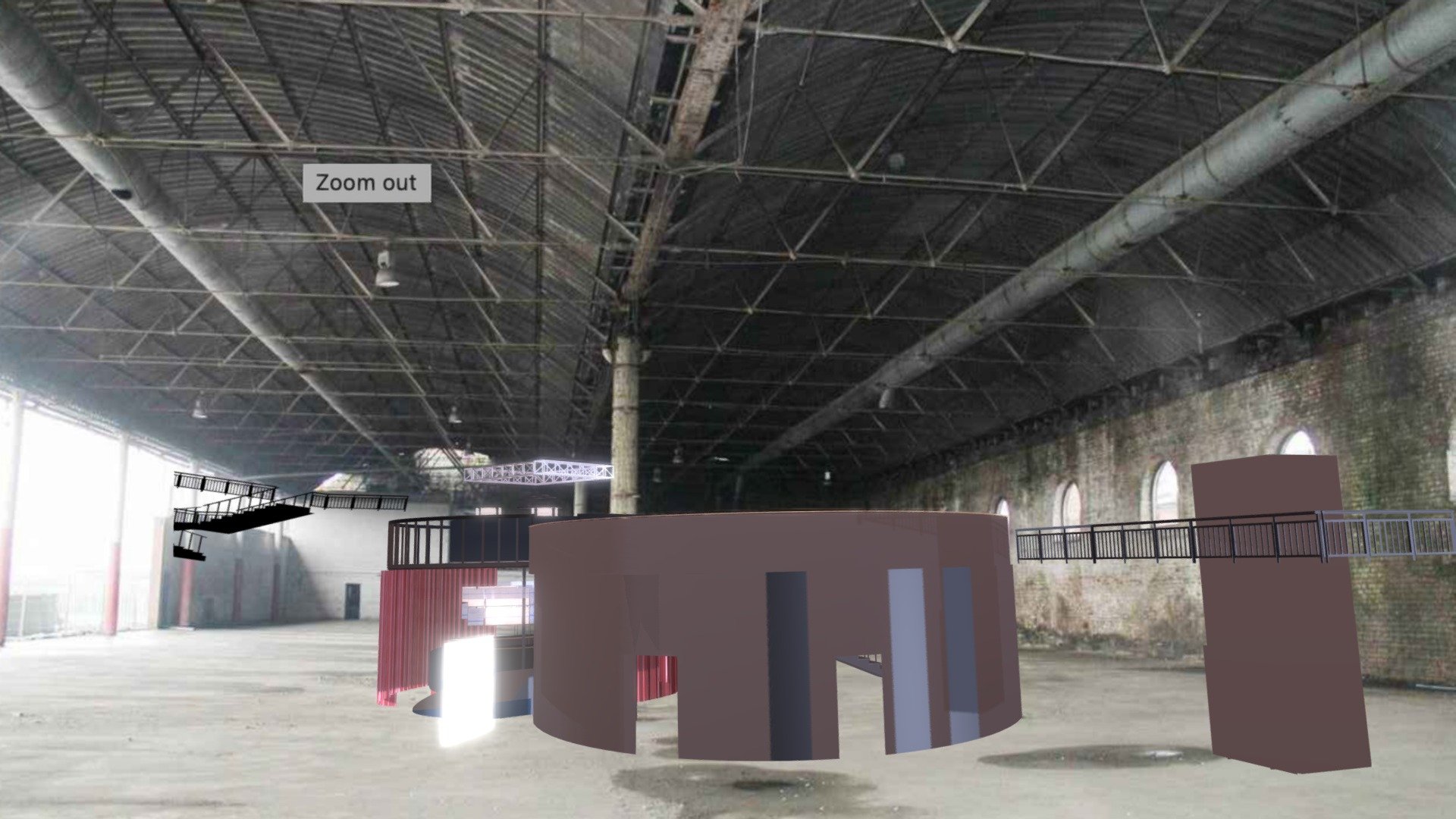 transfer space and connecting balconey