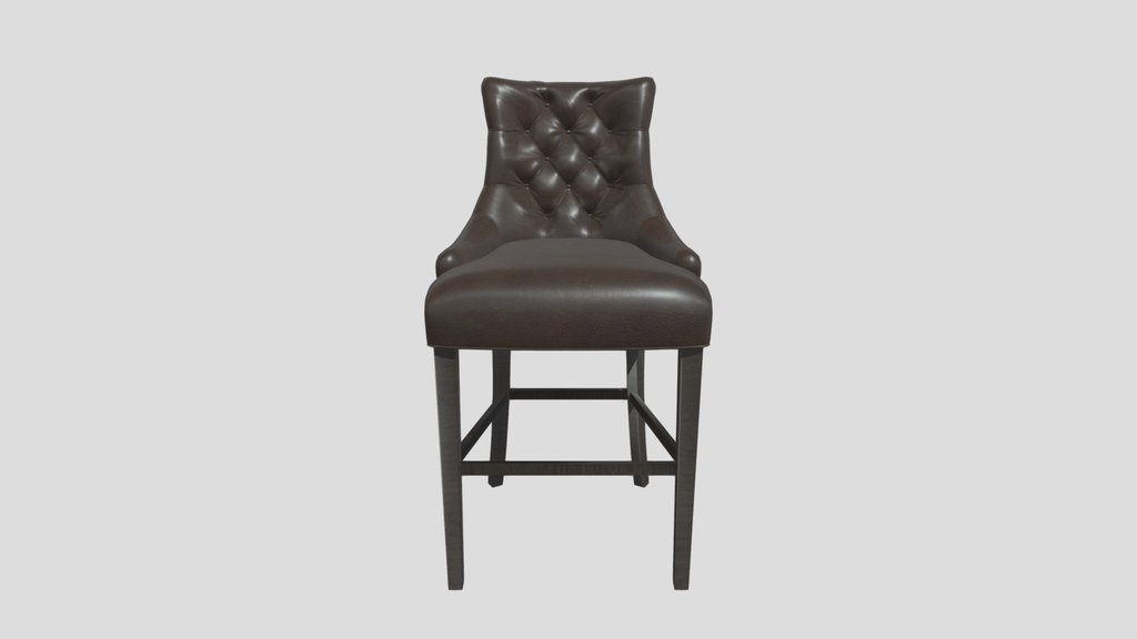 Martine Tufted Leather Stool