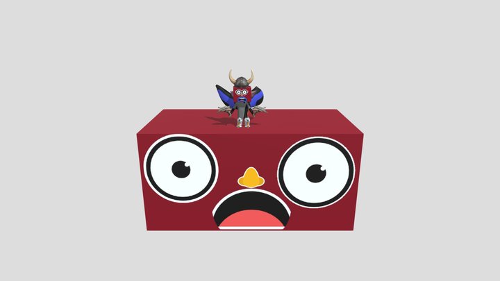 Viking Man On A Head 3D Model