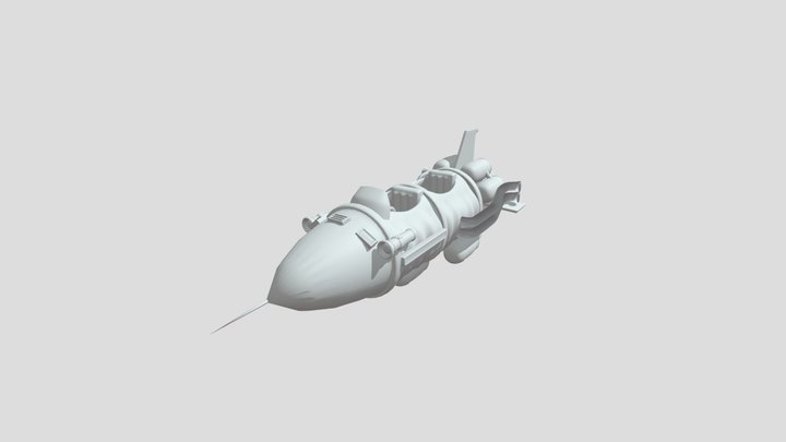 Mark II Rocket (High Poly Count) 3D Model