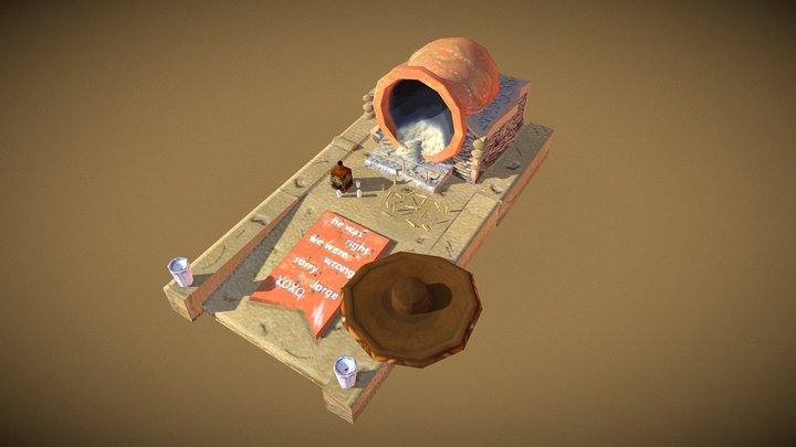 Jar Grave 3D Model