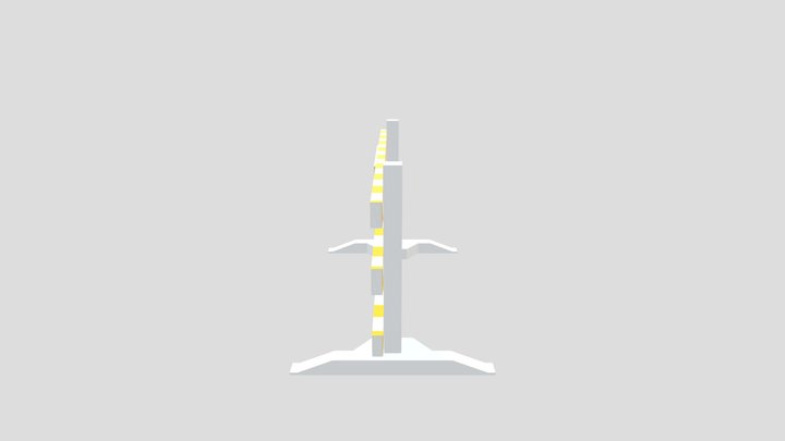 Road Barrier 3D Model