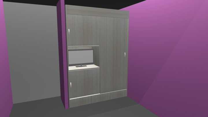 Mueble 3 puertas corrediza 3D Model